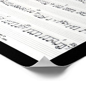 Promise 保 Sheet Musicポスター ポスター (角)