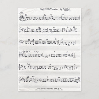 Promise 保 Sheet Musicポストカード ポストカード