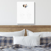 Promise Newlywedsの結婚Vowsハート写真 キャンバスプリント (インサイチュ (寝室))