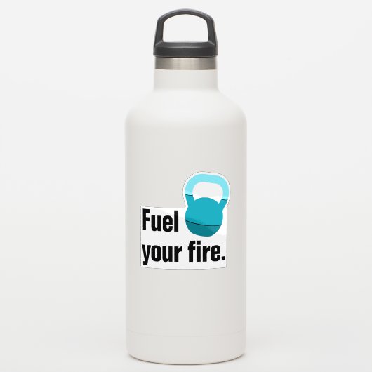 Promo Athlete Coach Kettlebell Fuel Your Fire シール (ウォーターボトル)