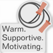 Promo Beginner Fitness, Warm Supportive Motivating シール (正面)