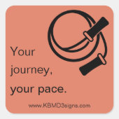 Promo Beginner Fitness - Your Journey, Your Pace スクエアシール (正面)