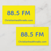 Promo cards for Christian Health Radio 名刺 (正面/裏面)