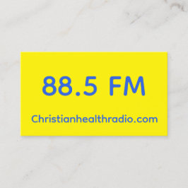 Promo cards for Christian Health Radio 名刺