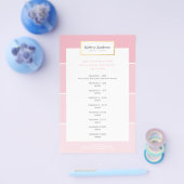 PROMO PRICE SERVICES LIST モダン PINK 絵を描chip チラシ (シングル)