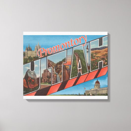 Promontory, Utah – ラージ・レター・シーン キャンバスプリント (正面)