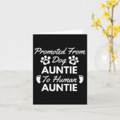 Promoted From Dog Aunt To Human Aunt Cute Auntie N カード (黄色い花)