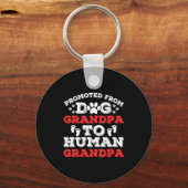Promoted From Dog Grandpa To Human Grandpa Funny N キーホルダー (正面)