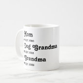 Promoted From Dog Grandparents To Human Grandma コーヒーマグカップ (正面左)