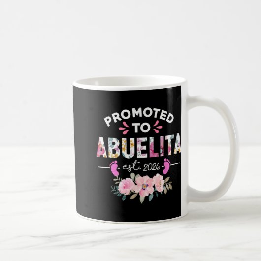 Promoted To Abuelita Est 2026 New Spanish Grandma コーヒーマグカップ (右)