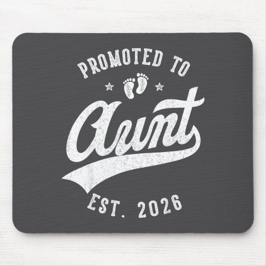 Promoted To Aunt 2026 Baby Announcement Family Mat マウスパッド (正面)