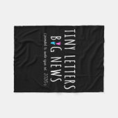 Promoted To Auntie Again 2026-2nd Baby Announcemen フリースブランケット (正面(横))