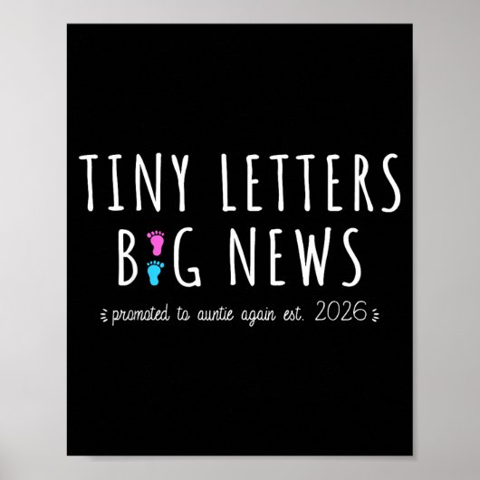 Promoted To Auntie Again 2026-2nd Baby Announcemen ポスター (正面)