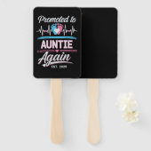 Promoted To Auntie Again Est 2026 Pregnancy Reveal ハンドファン (正面&裏面)