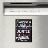 Promoted To Auntie Again Est 2026 Pregnancy Reveal マグネット (インサイチュ (食洗機))
