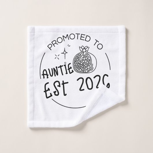 Promoted To Auntie Est 2026 バスタオルセット (ウォッシュタオル)