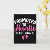 Promoted To Auntie Est. 2026 Aunt 2026 New Auntie  カード (黄色い花)