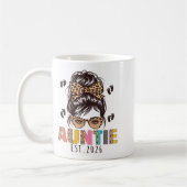Promoted To Auntie Est 2026 Aunt To Be New Aunt Me コーヒーマグカップ (左)