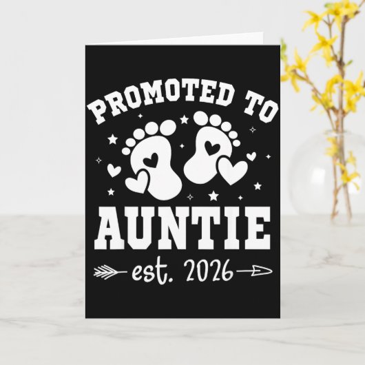 Promoted To Auntie Est 2026 Going To Be Aunt Annou カード (黄色い花)