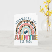 Promoted To Auntie Est 2026 Soon To Be Aunt First  カード (黄色い花)