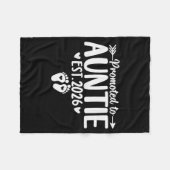 Promoted To Auntie Est 2026 Soon To Be New Aunt Ba フリースブランケット (正面(横))