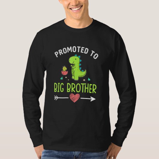 Promoted To Big Brother 2023 Dinosaur Boys Sibling Tシャツ (正面)