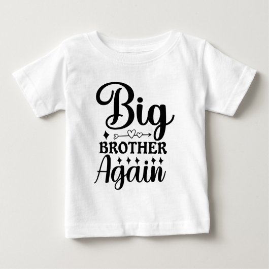 Promoted to Big Brother 2026 Dinosaur T-Rex Boys  ベビーTシャツ (正面)