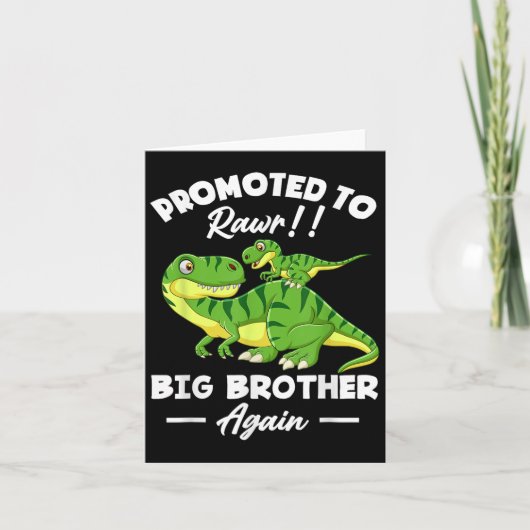 Promoted To Big Brother Again Dinosaur Lover Gift  カード (正面)