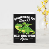 Promoted To Big Brother Again Dinosaur Lover Gift  カード (黄色い花)