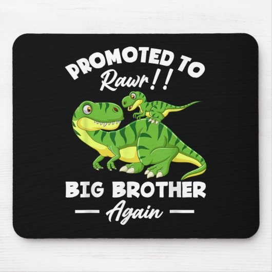 Promoted To Big Brother Again Dinosaur Lover Gift  マウスパッド (正面)