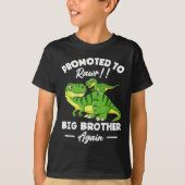 Promoted To Big Brother Again Dinosaur Lover Gift  Tシャツ (正面)
