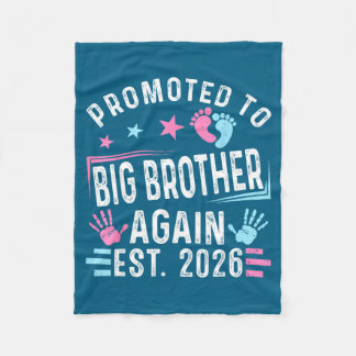 Promoted To Big Brother Again Est. 2026 Vintage Bi フリースブランケット