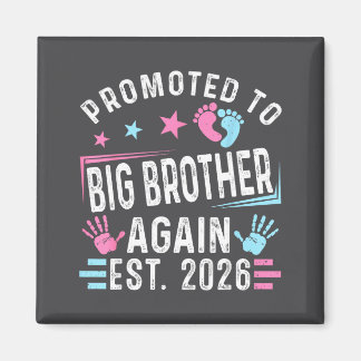 Promoted To Big Brother Again Est. 2026 Vintage Bi マグネット