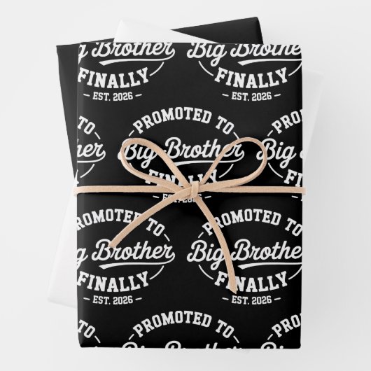 Promoted To Big Brother Finally 2026 Baby Announce ラッピングペーパーシート (インサイチュ)