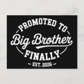 Promoted To Big Brother Finally 2026 Baby Announce 案内ポストカード (正面)