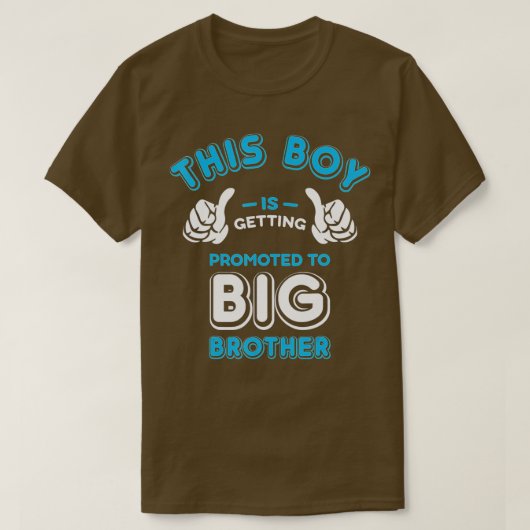 Promoted to Big Brother New Baby Announcement Gift Tシャツ (デザイン正面)