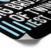 Promoted To Big Brother Of Twins Est 2026 Baby Sho ポスター (角)