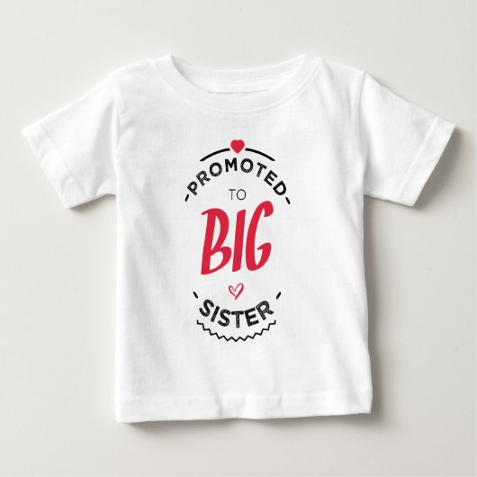Promoted to big sister ベビーTシャツ (正面)