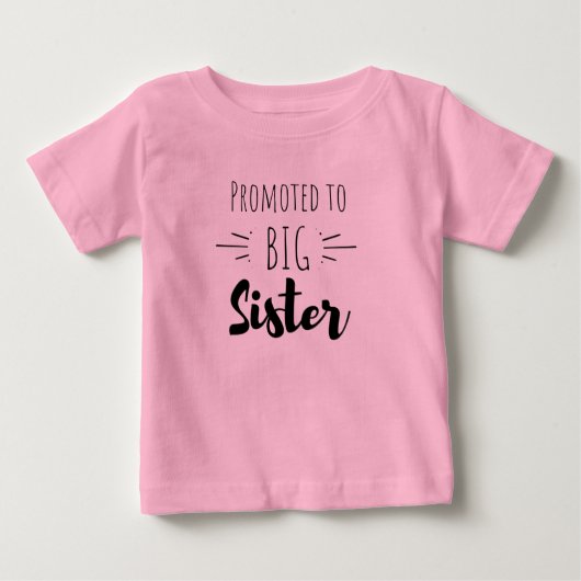 Promoted to big sister ベビーTシャツ (正面)