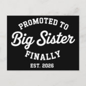 Promoted To Big Sister Finally 2026 Pregnancy Baby 案内ポストカード (正面)