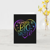 Promoted To Big Sister - New Baby Birth Announceme カード (黄色い花)