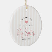 Promoted to Big Sister Photo Year Heart Keepsake  セラミックオーナメント (右)