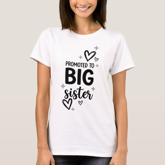 Promoted To Big Sister Pregnancy Announcement Cute Tシャツ (正面)