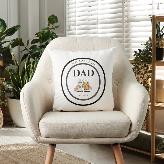 Promoted to Dad Est 2026 面白いスロー枕 クッション