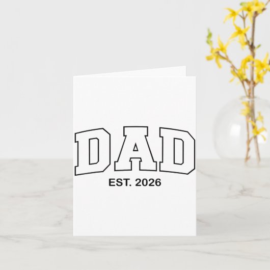 Promoted To Dad Est 2026 Daddy  カード (黄色い花)