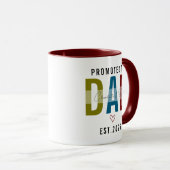Promoted to Dad | Personalized First Father’s Day マグカップ (正面右)