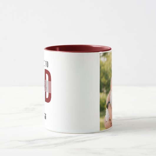 Promoted to Dad Personalized Photo | First Father マグカップ (中央)