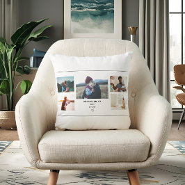 Promoted to Dad Photo Collage – Personalize クッション