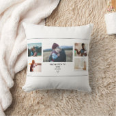 Promoted to Dad Photo Collage – Personalize クッション (ブランケット)