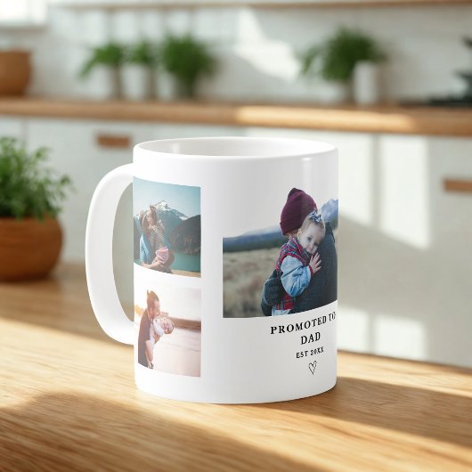 Promoted to Dad Photo Collage – Personalized  コーヒーマグカップ